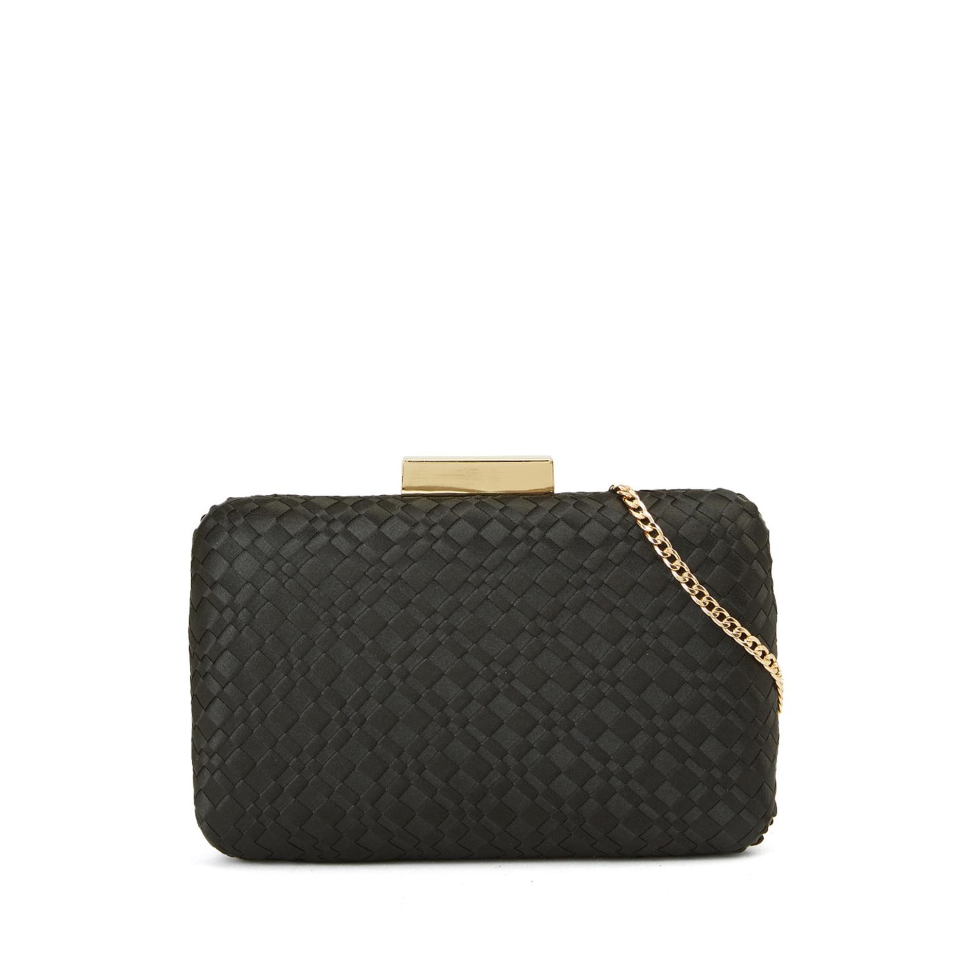 Network Kadın Siyah Örgü Desenli Clutch