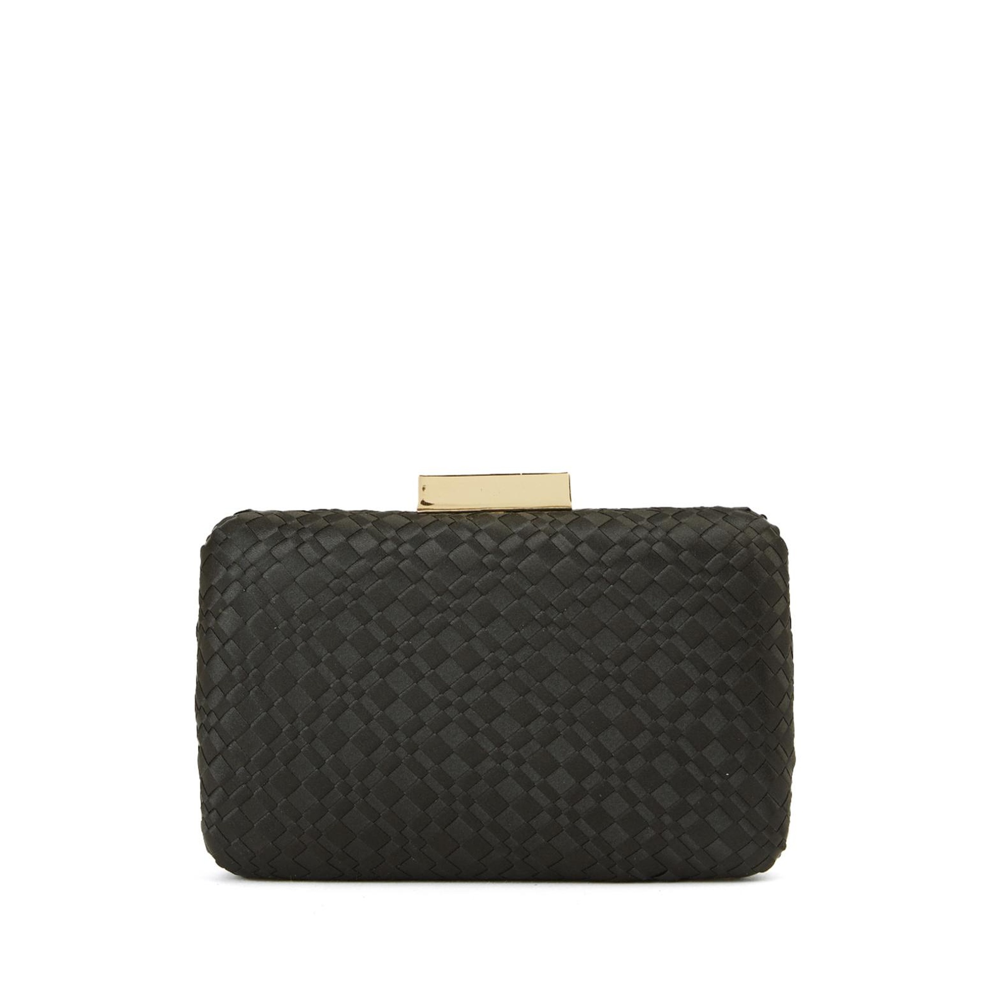 Network Kadın Siyah Örgü Desenli Clutch