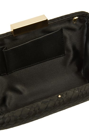  Network Kadın Siyah Örgü Desenli Clutch