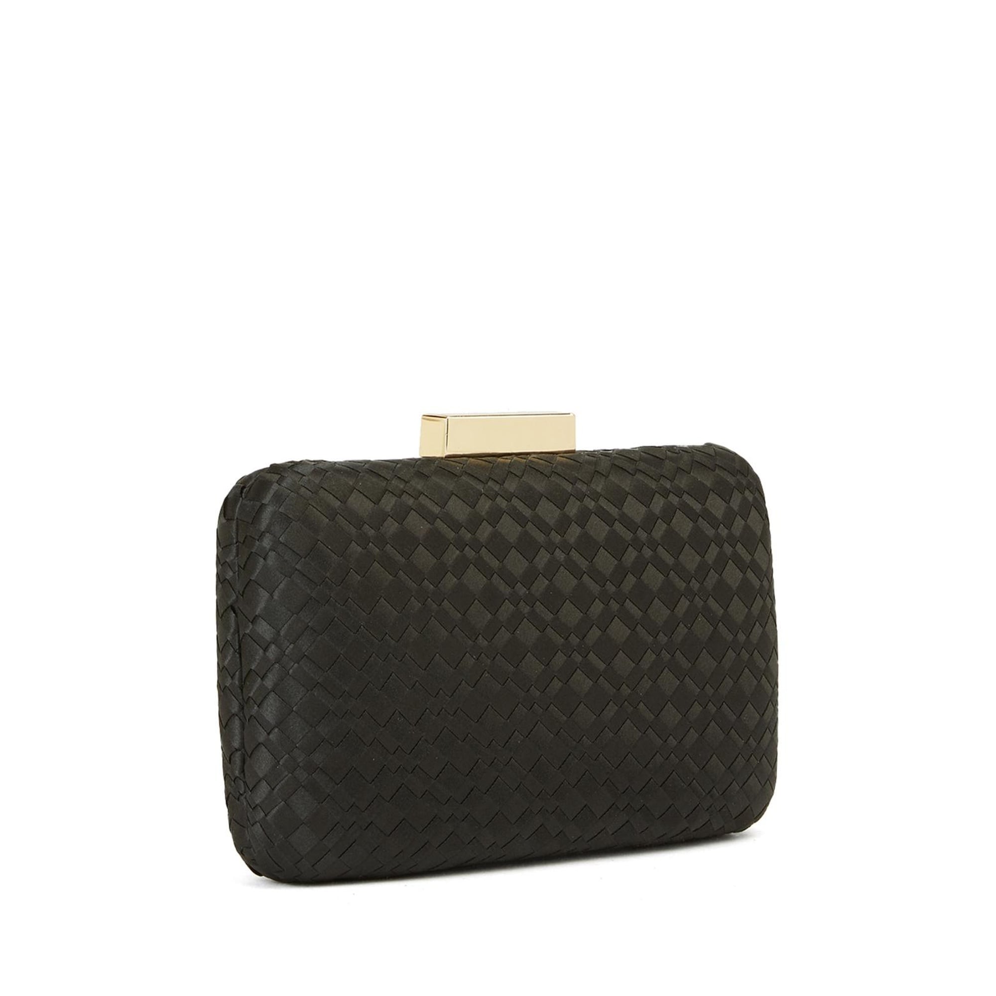 Network Kadın Siyah Örgü Desenli Clutch