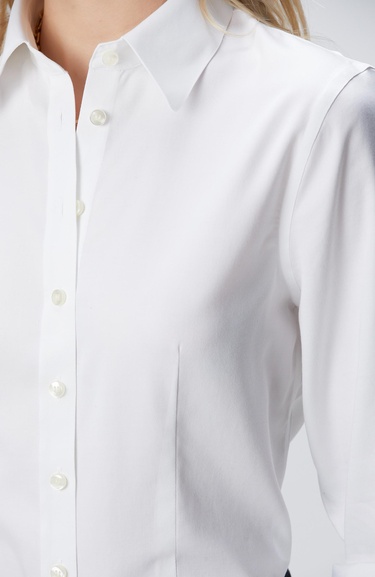  Network Kadın Non Iron Beyaz Gömlek