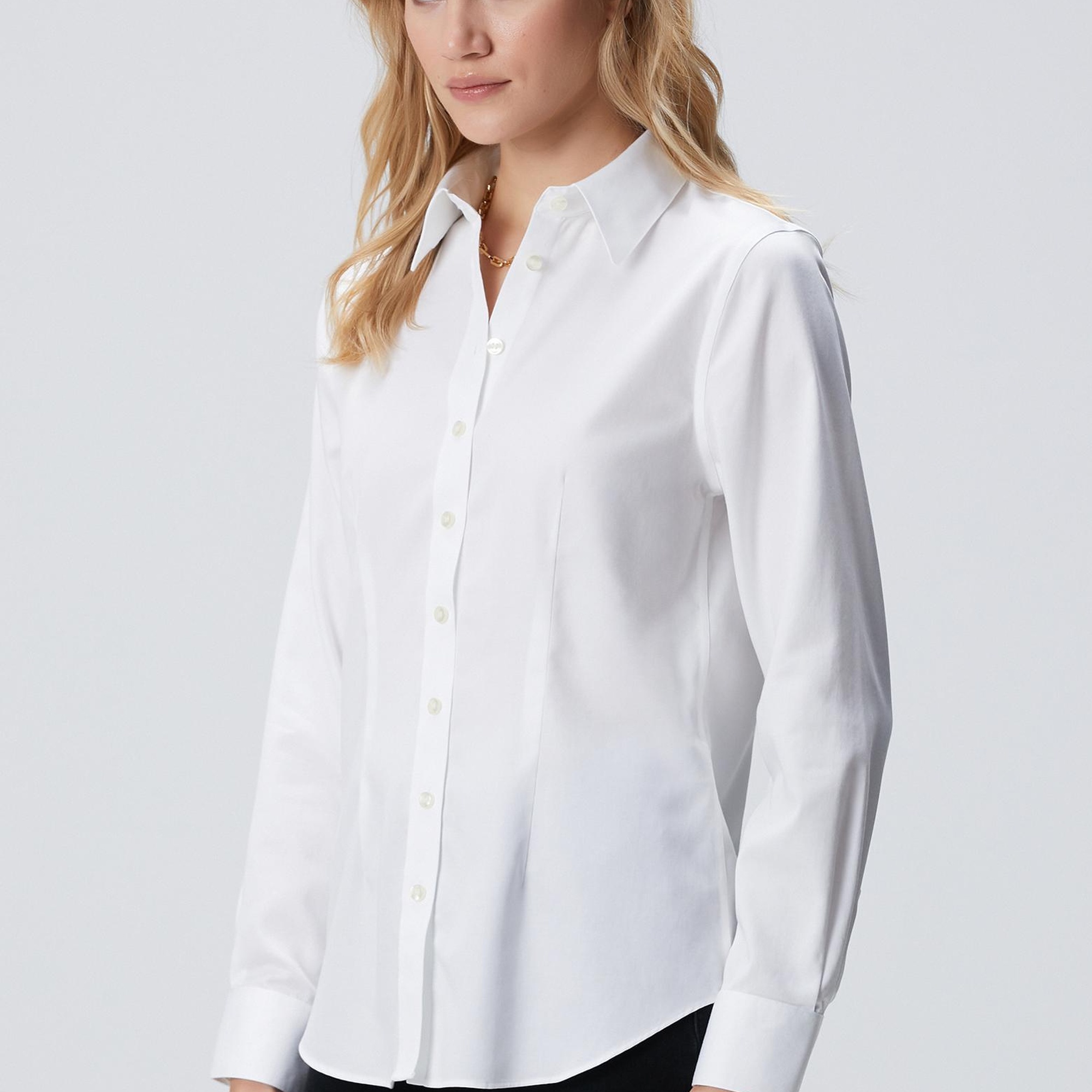 Network Kadın Non Iron Beyaz Gömlek