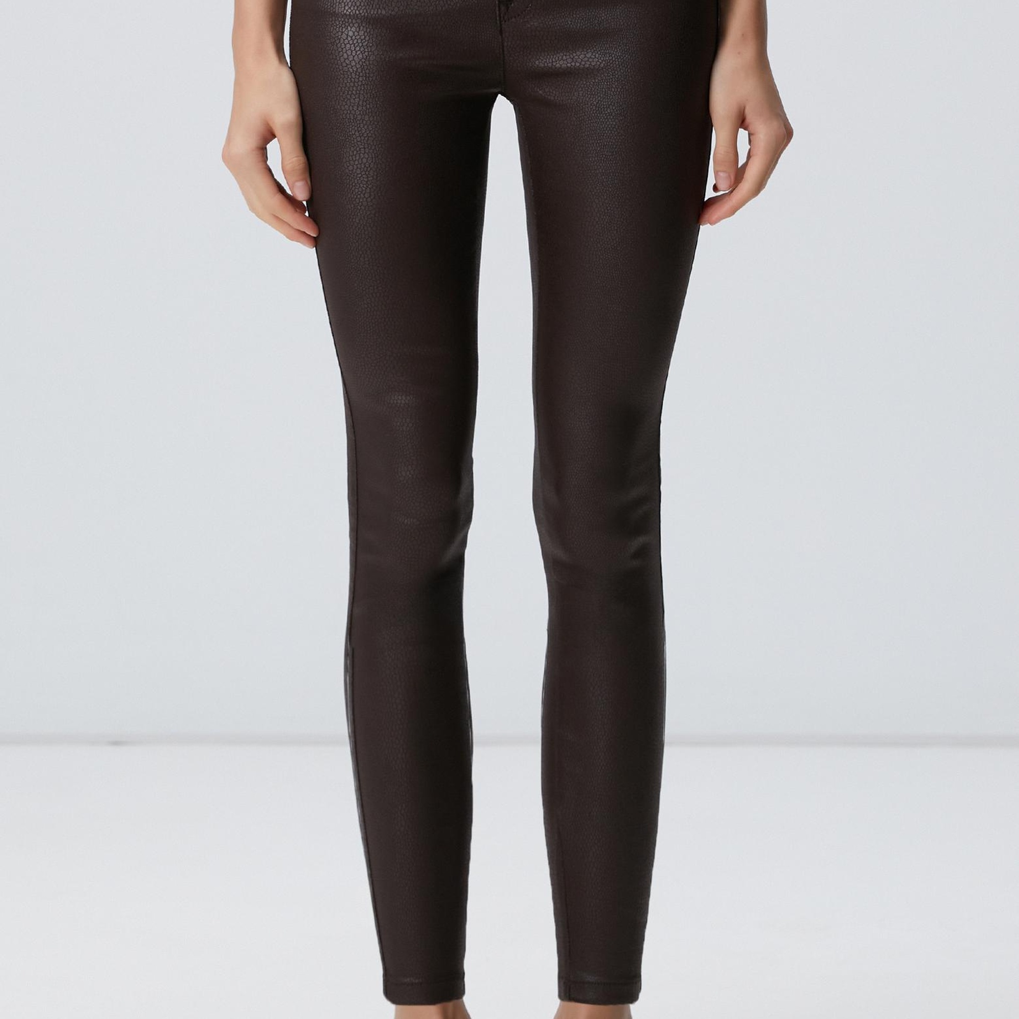 Network Kadın Kahverengi Kaplamalı Casual Pantolon