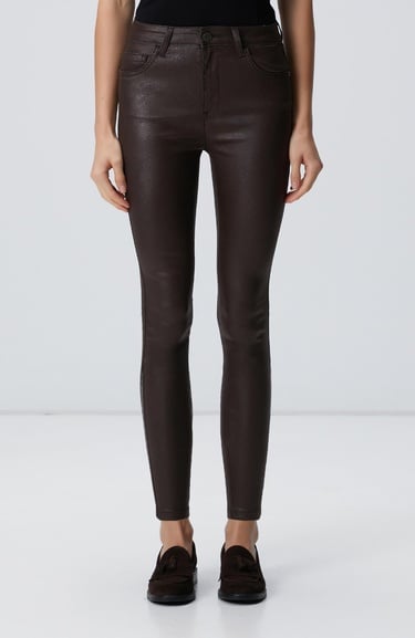  Network Kadın Kahverengi Kaplamalı Casual Pantolon