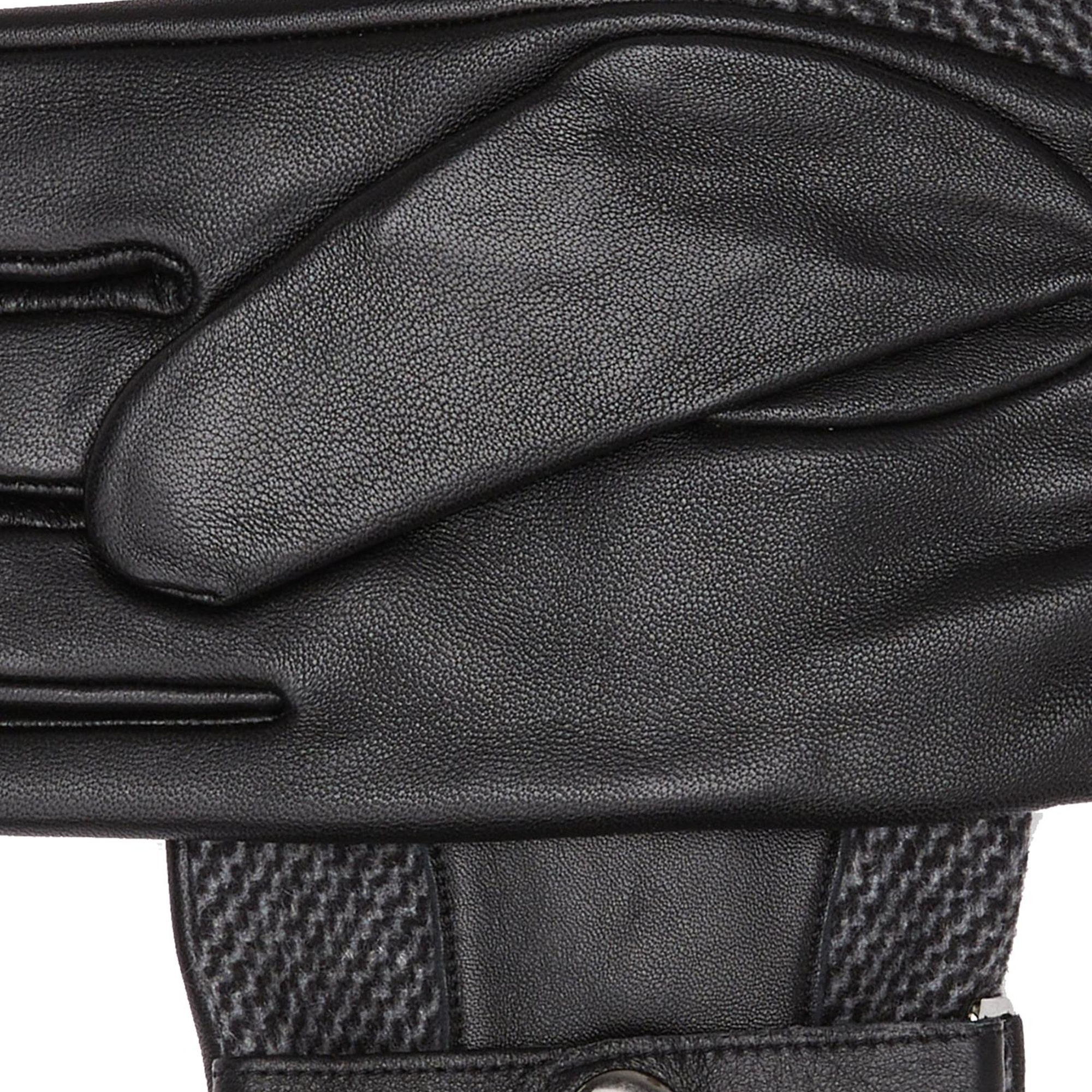 Network Erkek Siyah Deri Eldiven