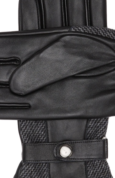  Network Erkek Siyah Deri Eldiven