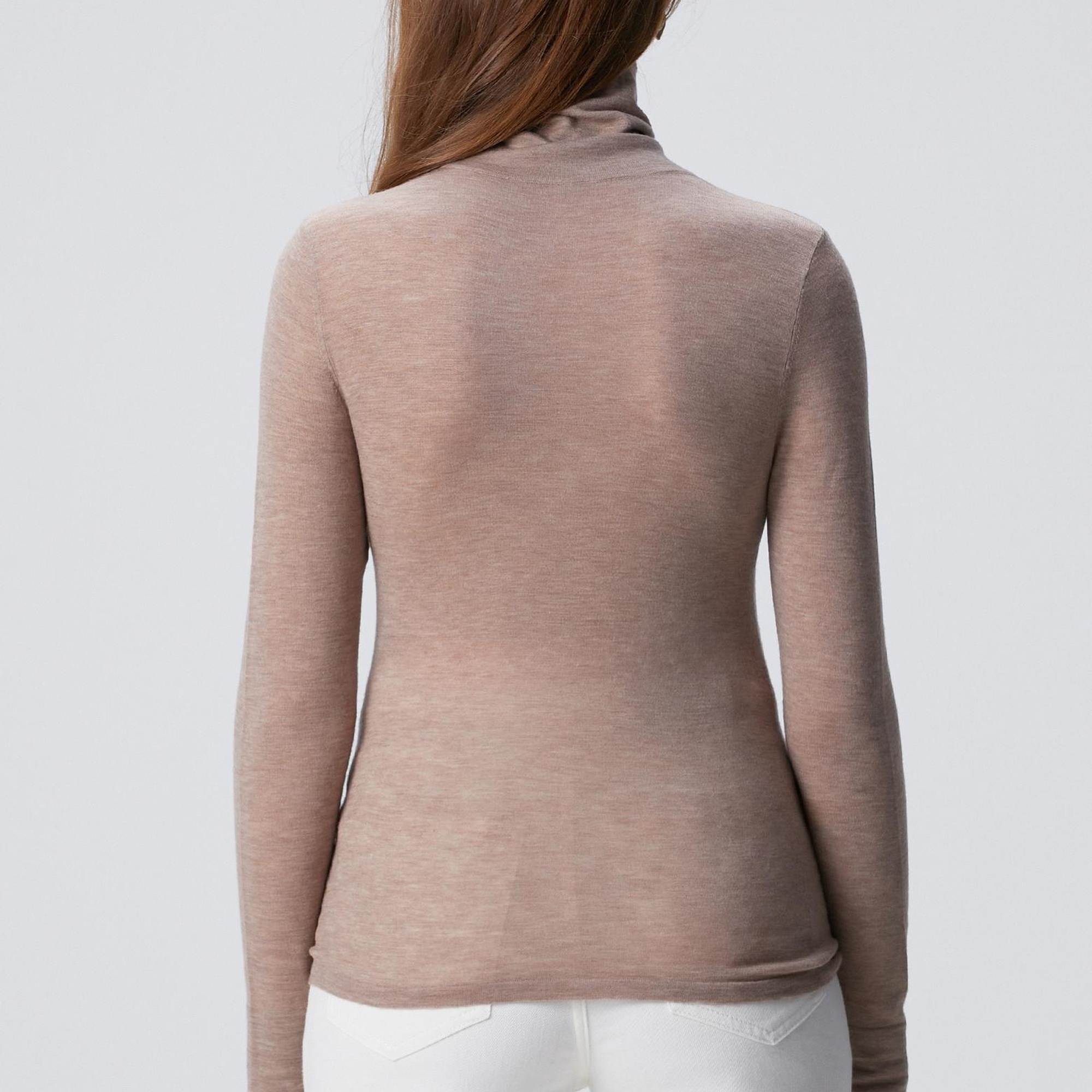 Network Kadın Limited Vizon Melanj Yün Kazak