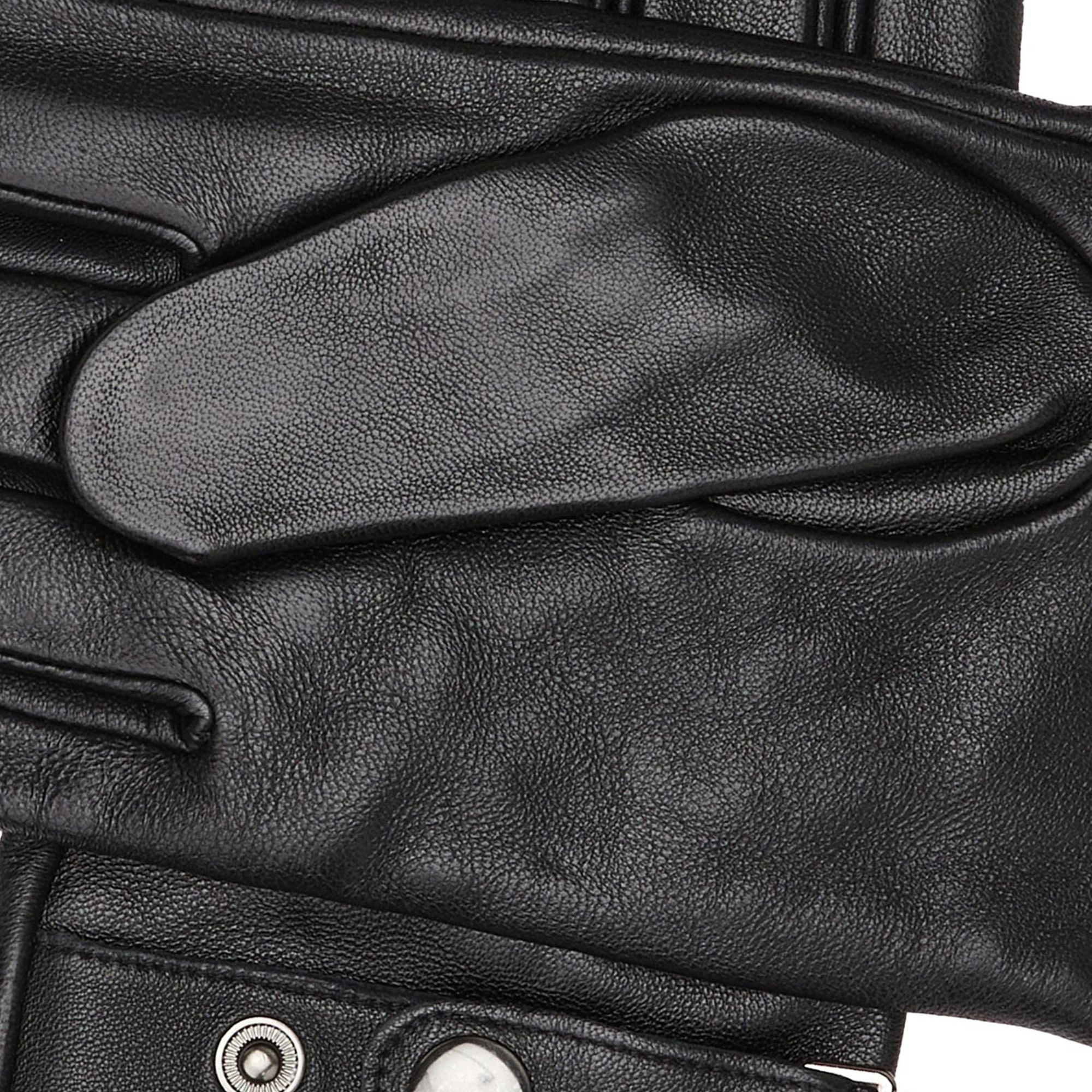 Network Erkek Siyah Deri Eldiven