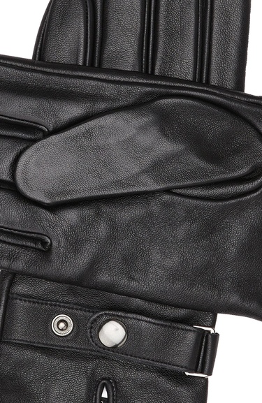  Network Erkek Siyah Deri Eldiven