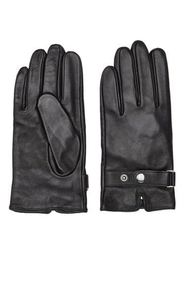  Network Erkek Siyah Deri Eldiven