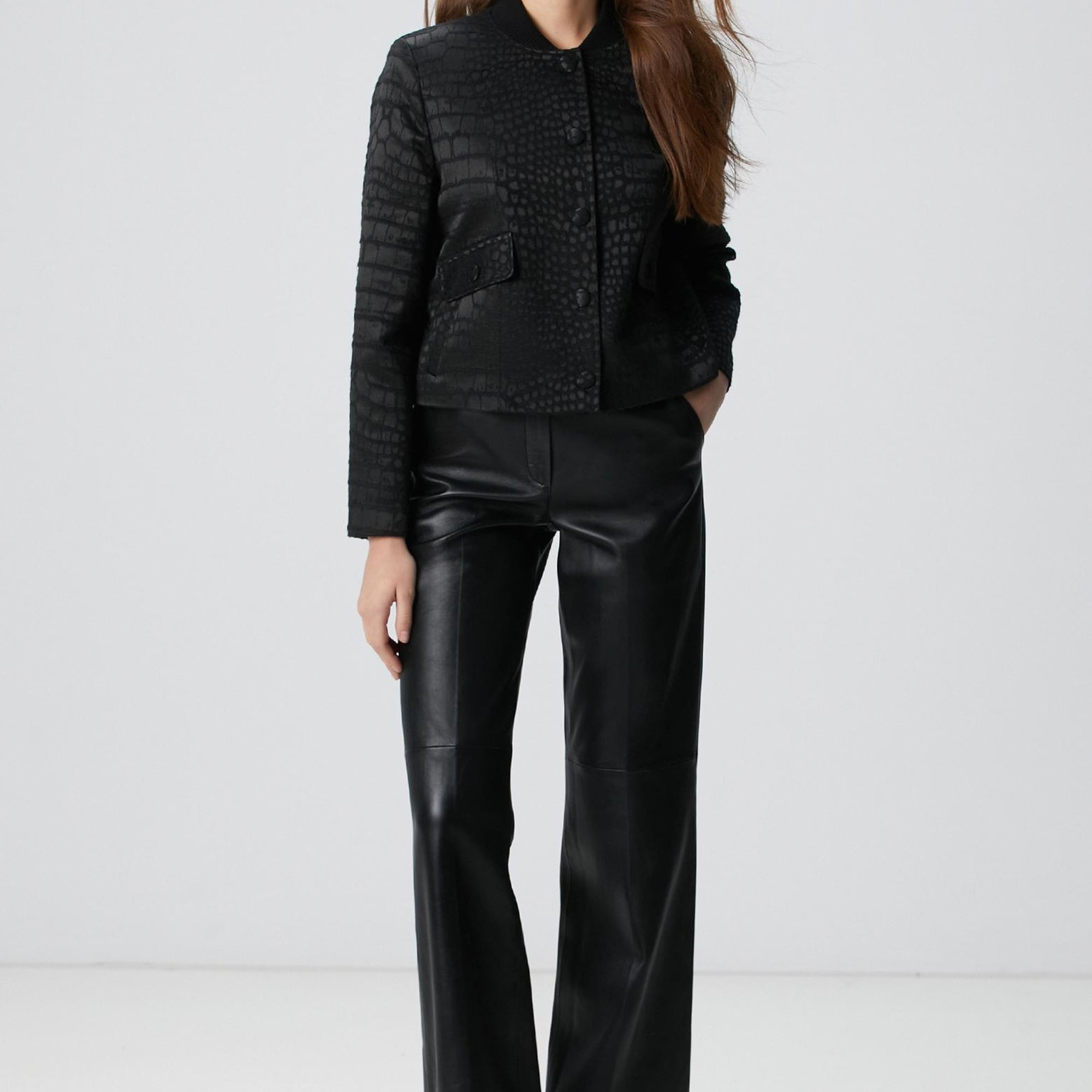 Network Kadın Siyah Yün Karışımlı Mont