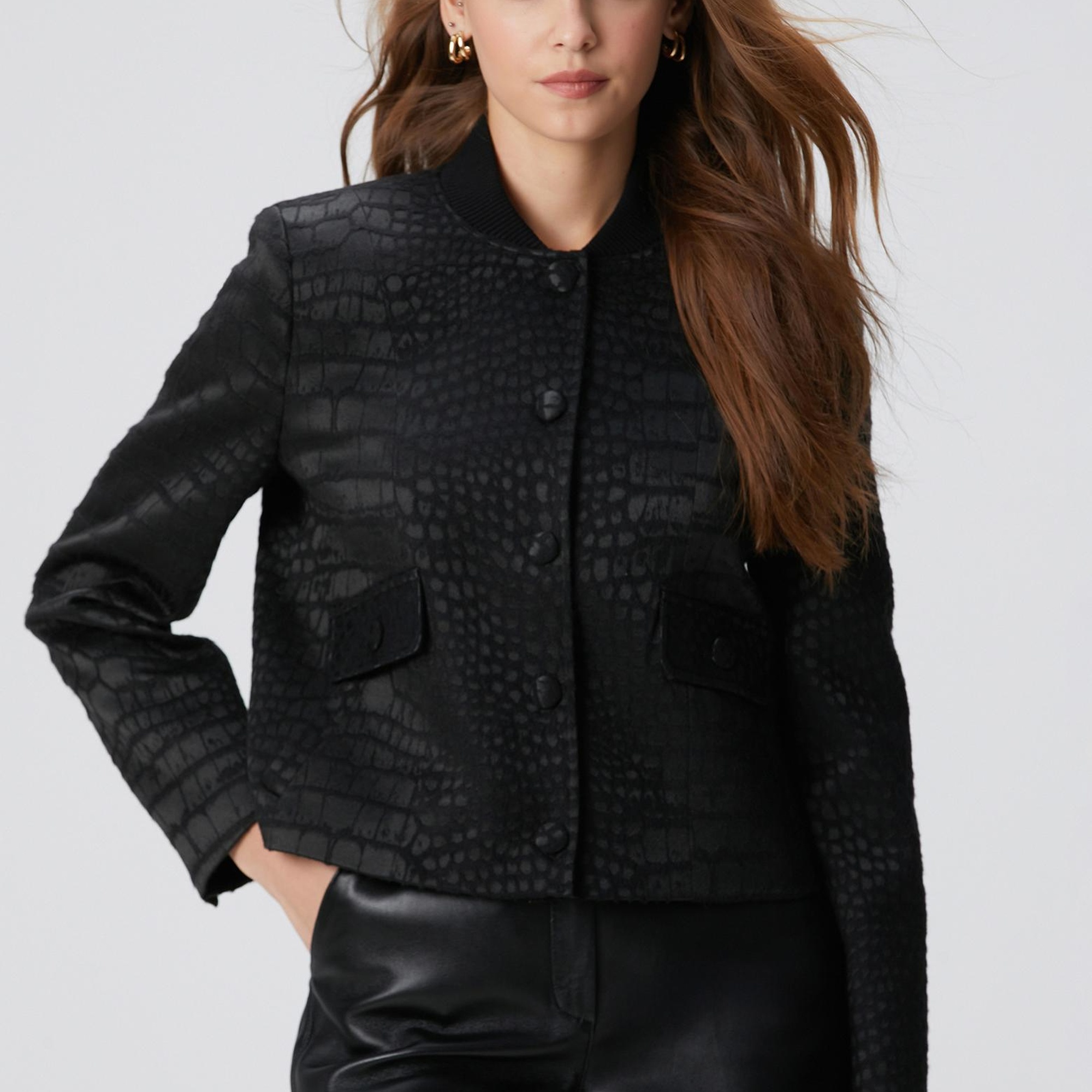 Network Kadın Siyah Yün Karışımlı Mont