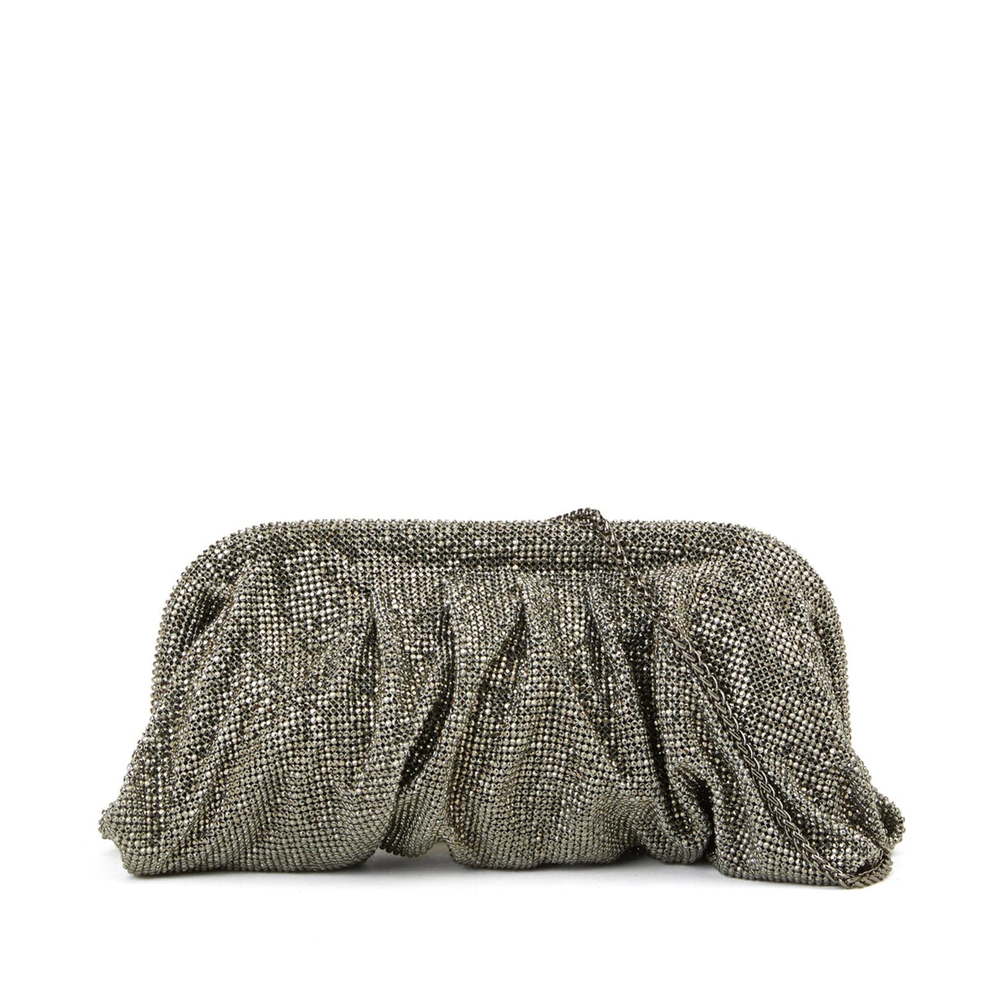 Network Kadın Platin Taşlı Clutch