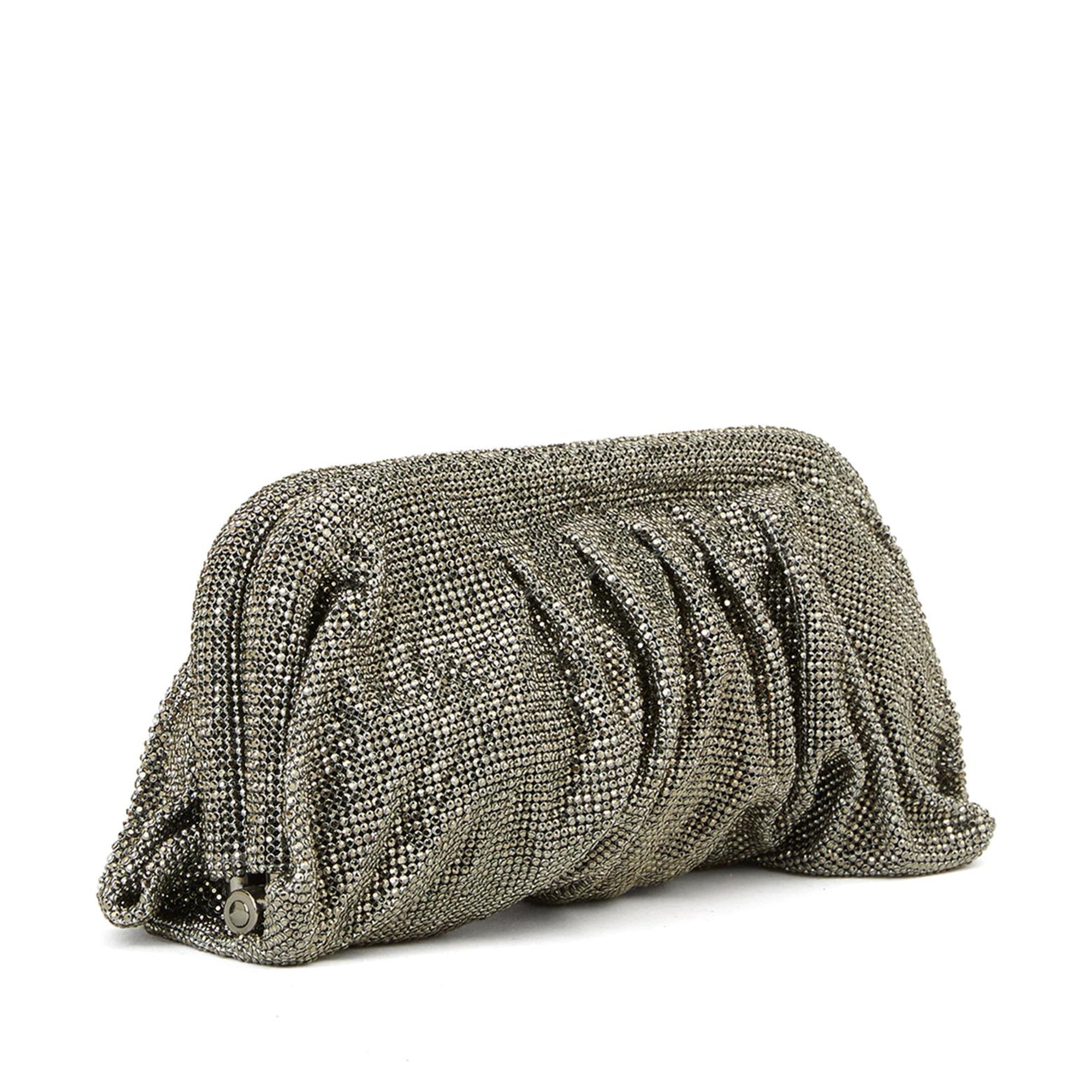 Network Kadın Platin Taşlı Clutch