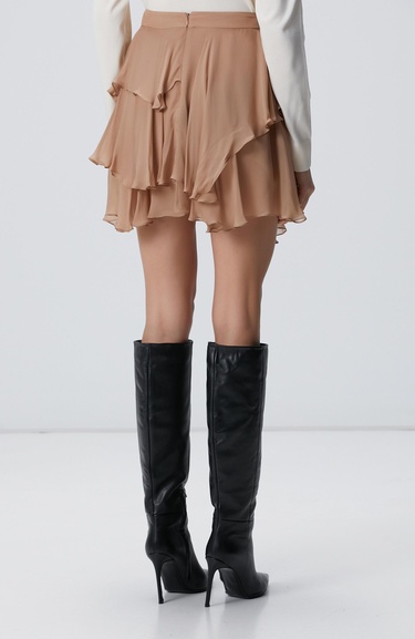  Network Kadın Vizon Şifon Mini Etek