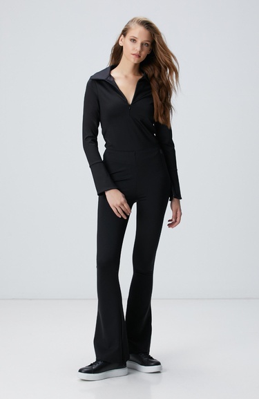  Network Kadın N-Tech Siyah Örme Bluz