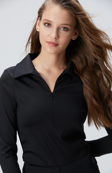  Network Kadın N-Tech Siyah Örme Bluz