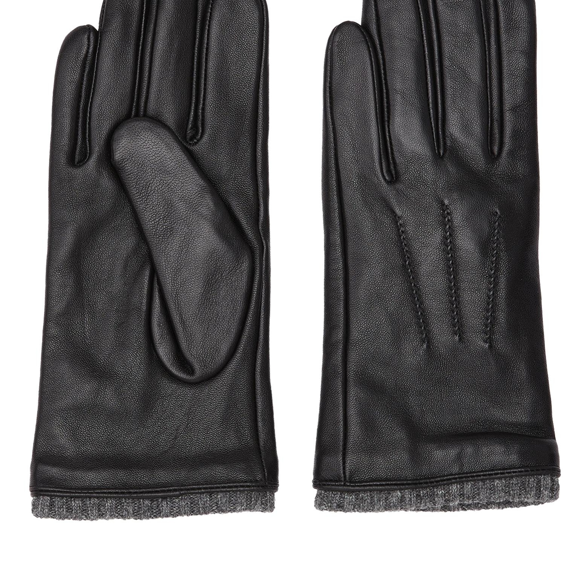 Network Erkek Siyah Deri Eldiven