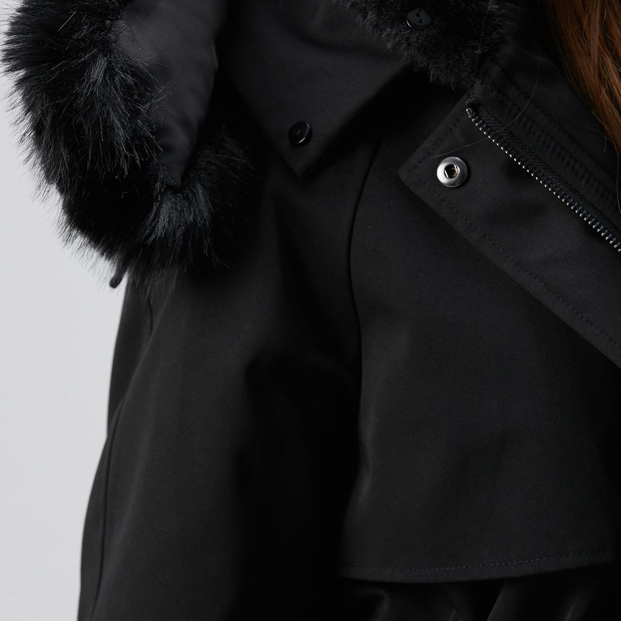 Network Kadın Siyah Kaban