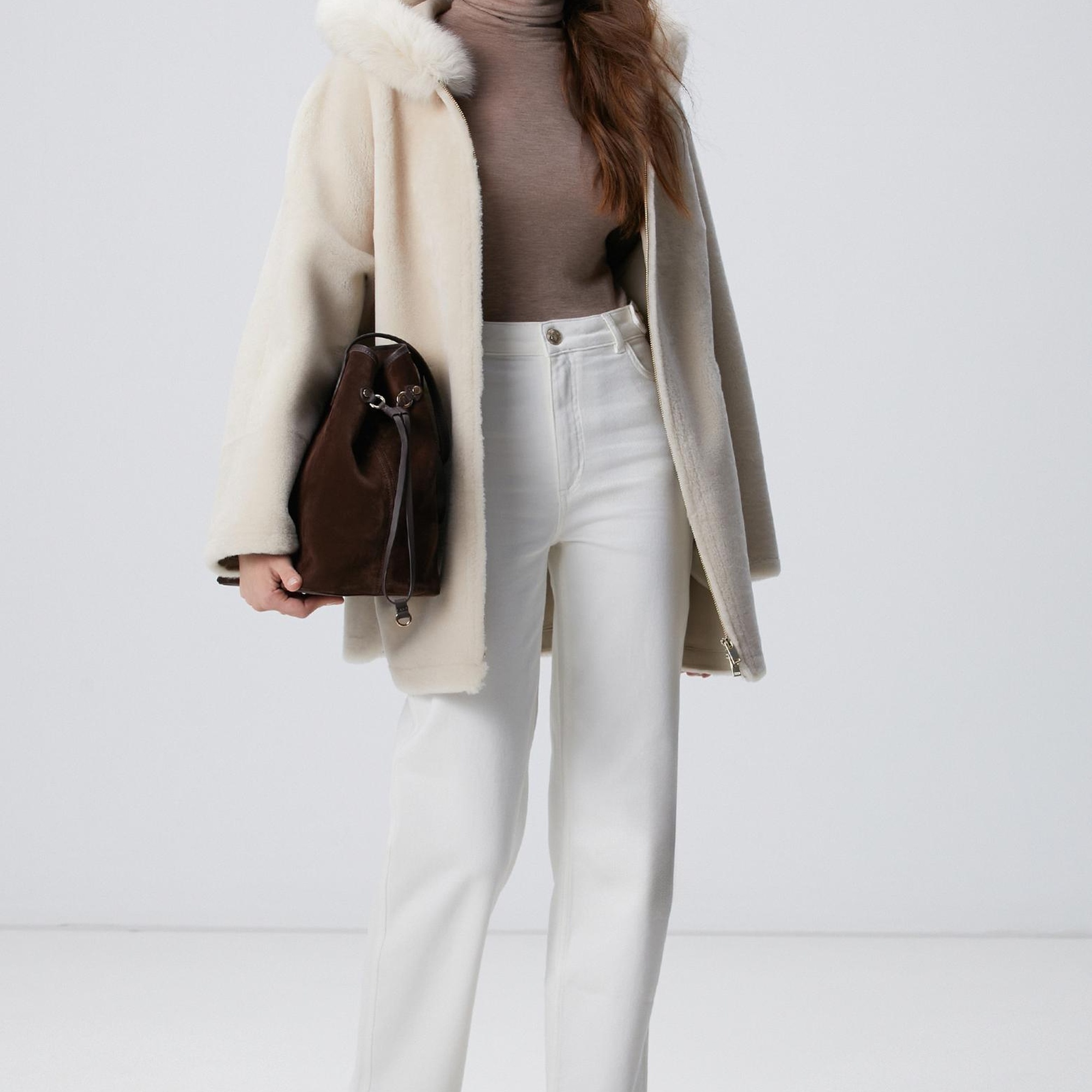 Network Kadın Limited Vizon Melanj Yün Kazak