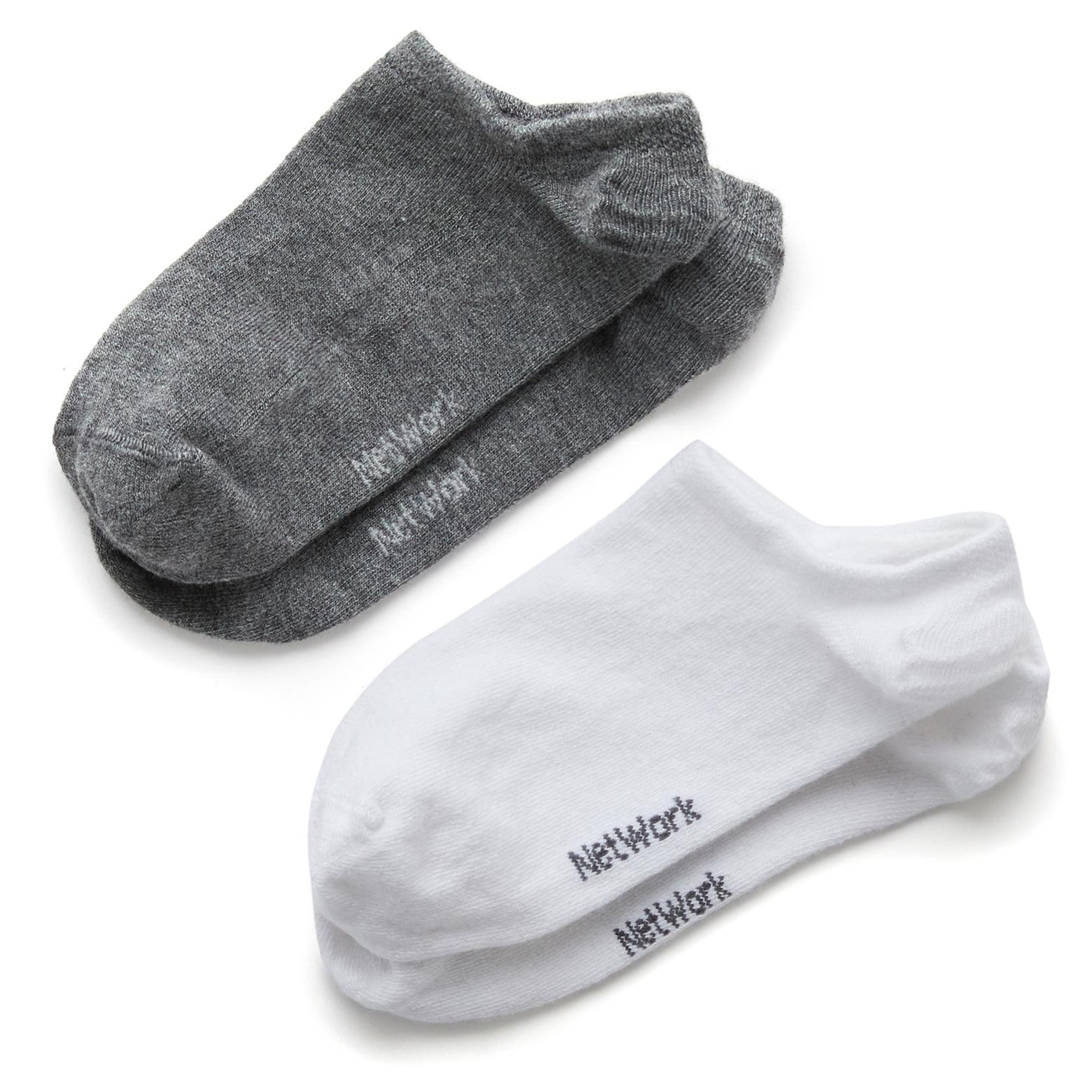 Network Kadın Gri Beyaz 2li Bambu Çorap Seti