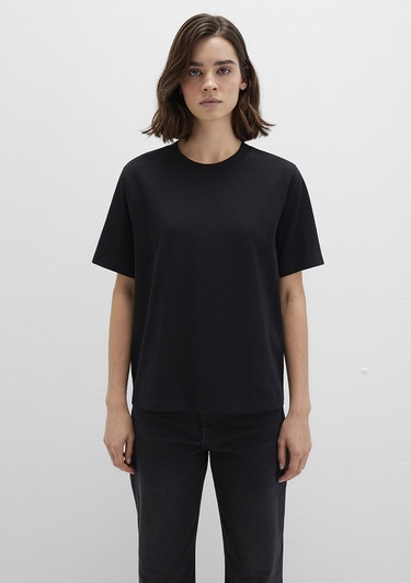  Mavi Siyah Basic Tişört Loose Fit / Bol Rahat Kesim 1613820-900