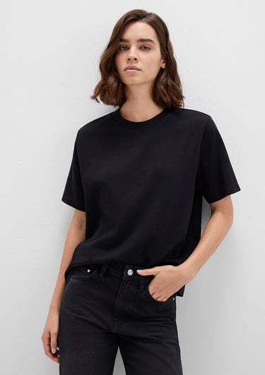  Mavi Siyah Basic Tişört Loose Fit / Bol Rahat Kesim 1613820-900