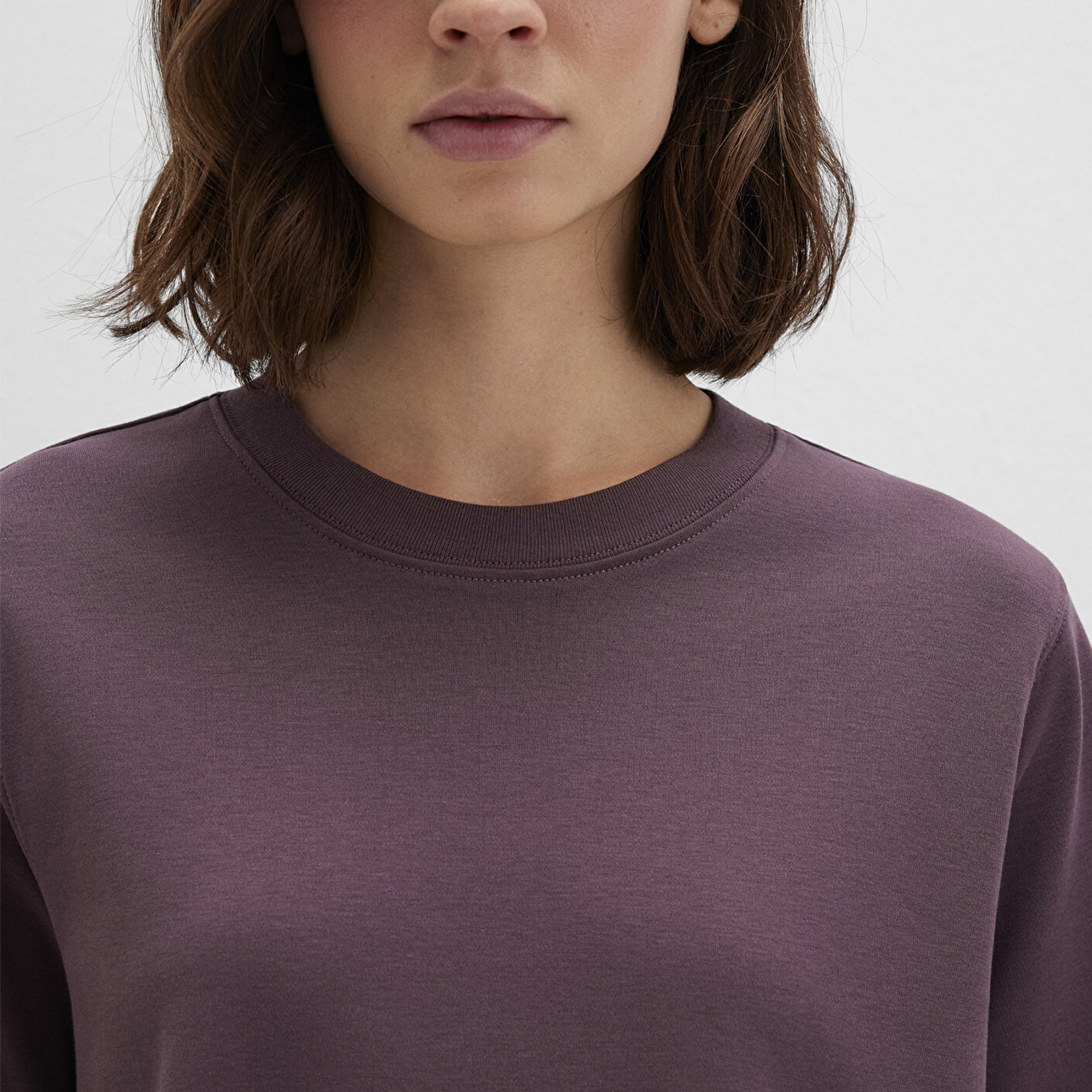 Mavi Bordo Basic Tişört Loose Fit / Bol Rahat Kesim 1613820-70260