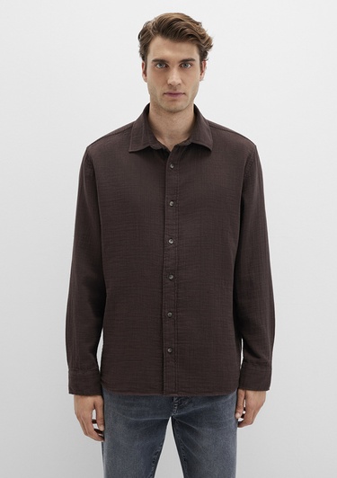  Mavi Kahverengi Gömlek Regular Fit / Normal Kesim 0211518-87537