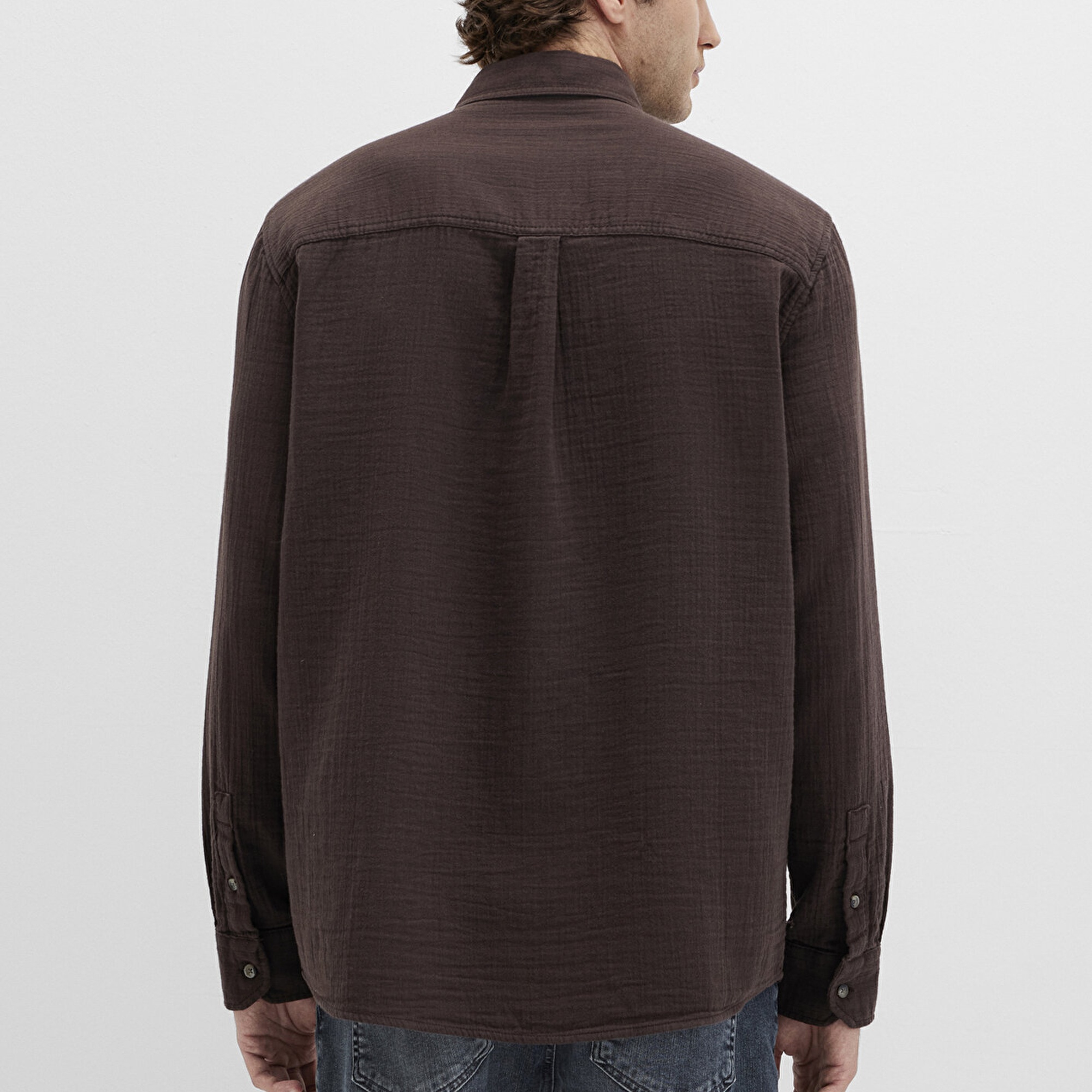 Mavi Kahverengi Gömlek Regular Fit / Normal Kesim 0211518-87537