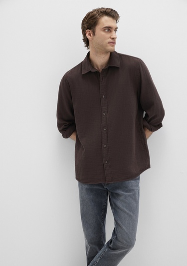  Mavi Kahverengi Gömlek Regular Fit / Normal Kesim 0211518-87537