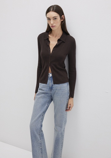  Mavi Kahverengi Triko Polo 1710838-90704