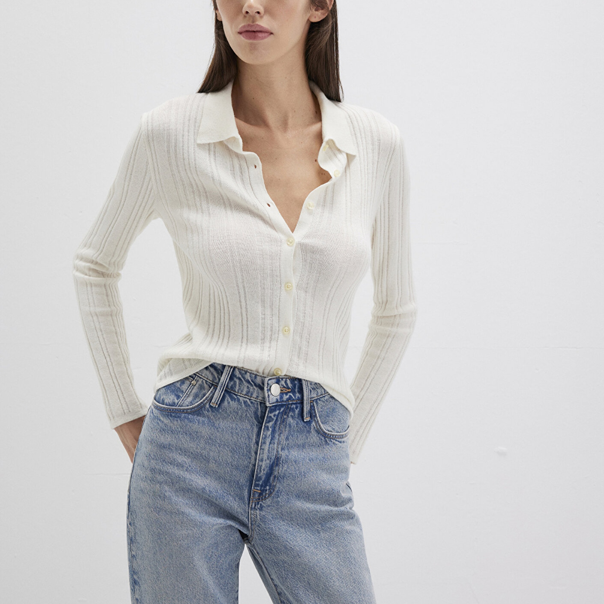 Mavi Ekru Triko Polo 1710838-80194