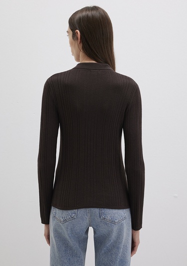  Mavi Kahverengi Triko Polo 1710838-90704