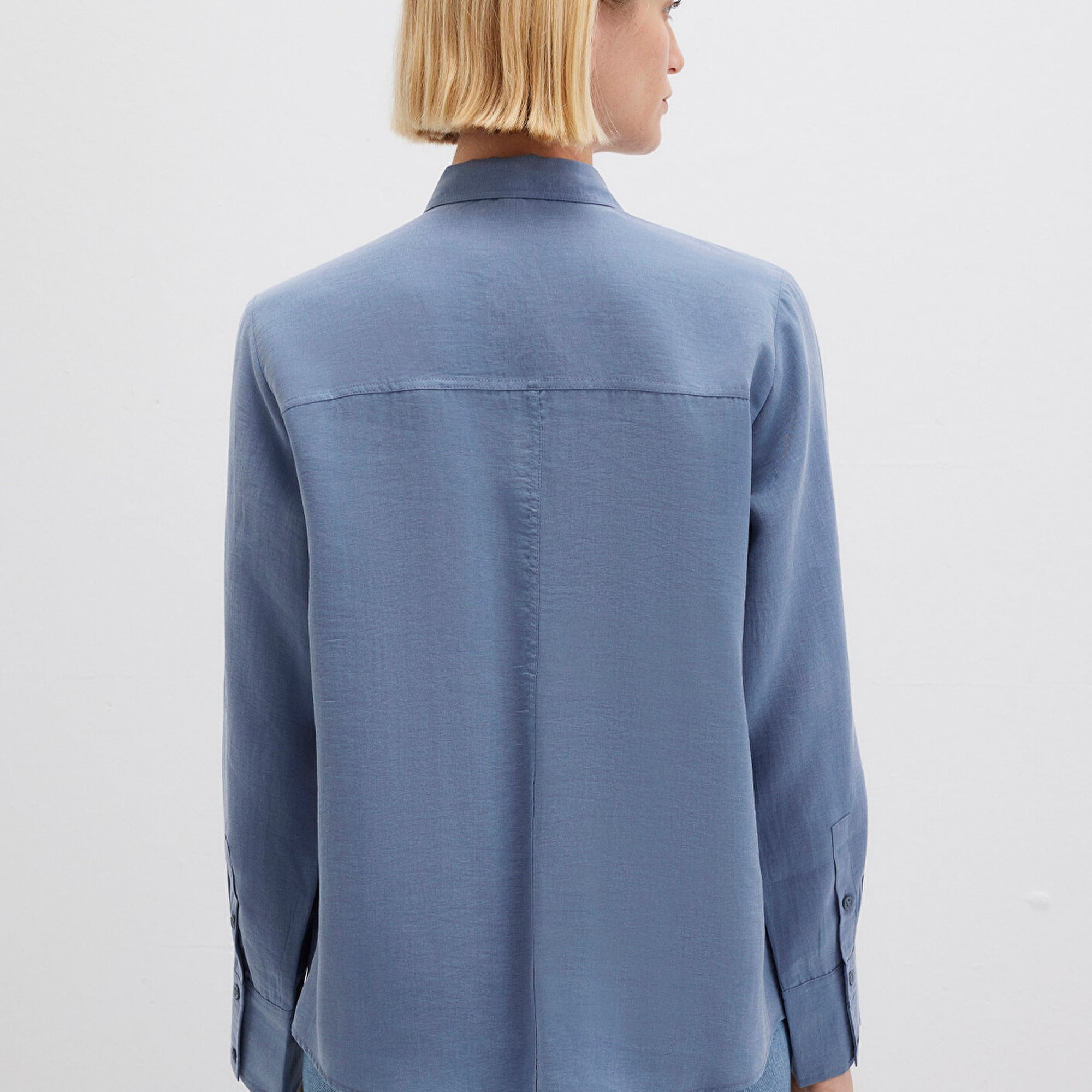 Mavi Mavi Gömlek Loose Fit / Bol Rahat Kesim 1211373-70728