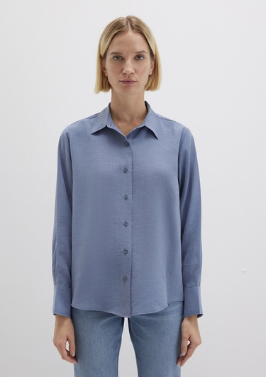  Mavi Mavi Gömlek Loose Fit / Bol Rahat Kesim 1211373-70728