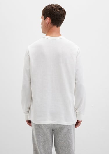  Mavi Ekru Tişört Loose Fit / Bol Rahat Kesim 0613115-70057