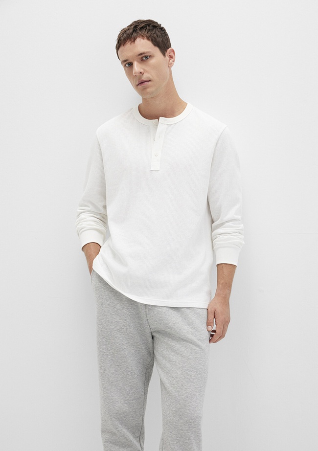  Mavi Ekru Tişört Loose Fit / Bol Rahat Kesim 0613115-70057