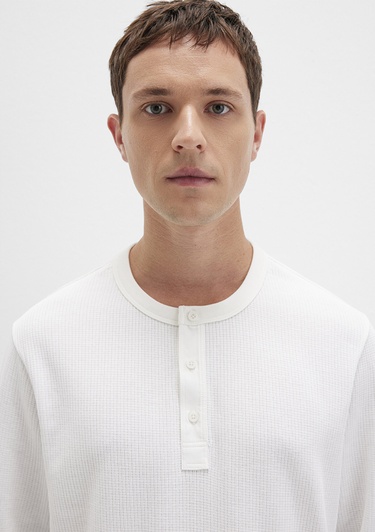  Mavi Ekru Tişört Loose Fit / Bol Rahat Kesim 0613115-70057