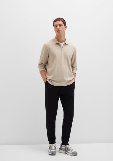  Mavi Bej Uzun Kollu Tişört Regular Fit / Normal Kesim 0613045-70039