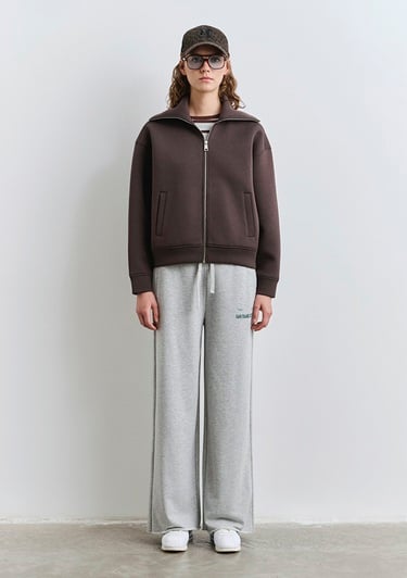  Mavi Sporty Lux Fermuarlı Kahverengi Sweatshirt 1S10295-70236