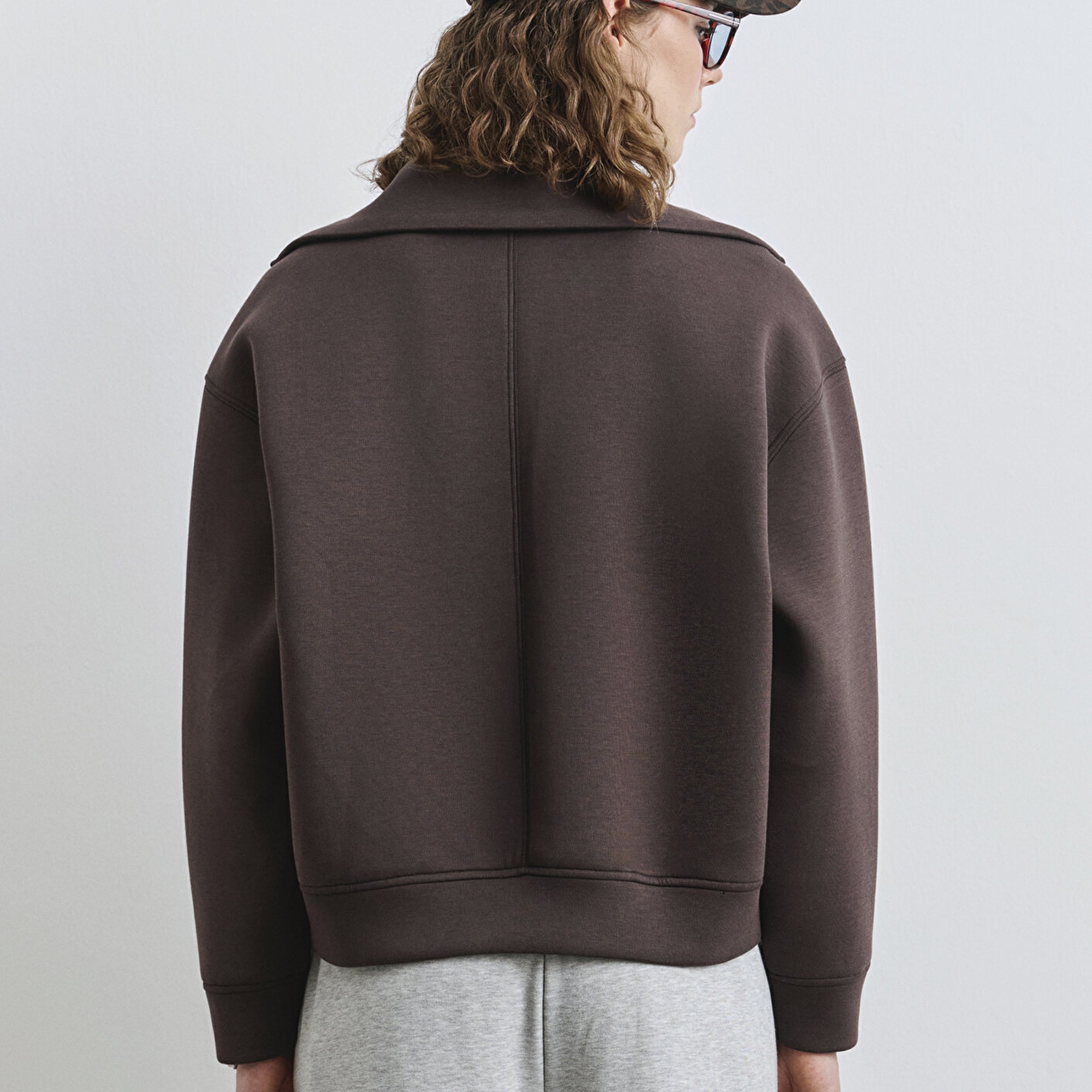 Mavi Sporty Lux Fermuarlı Kahverengi Sweatshirt 1S10295-70236