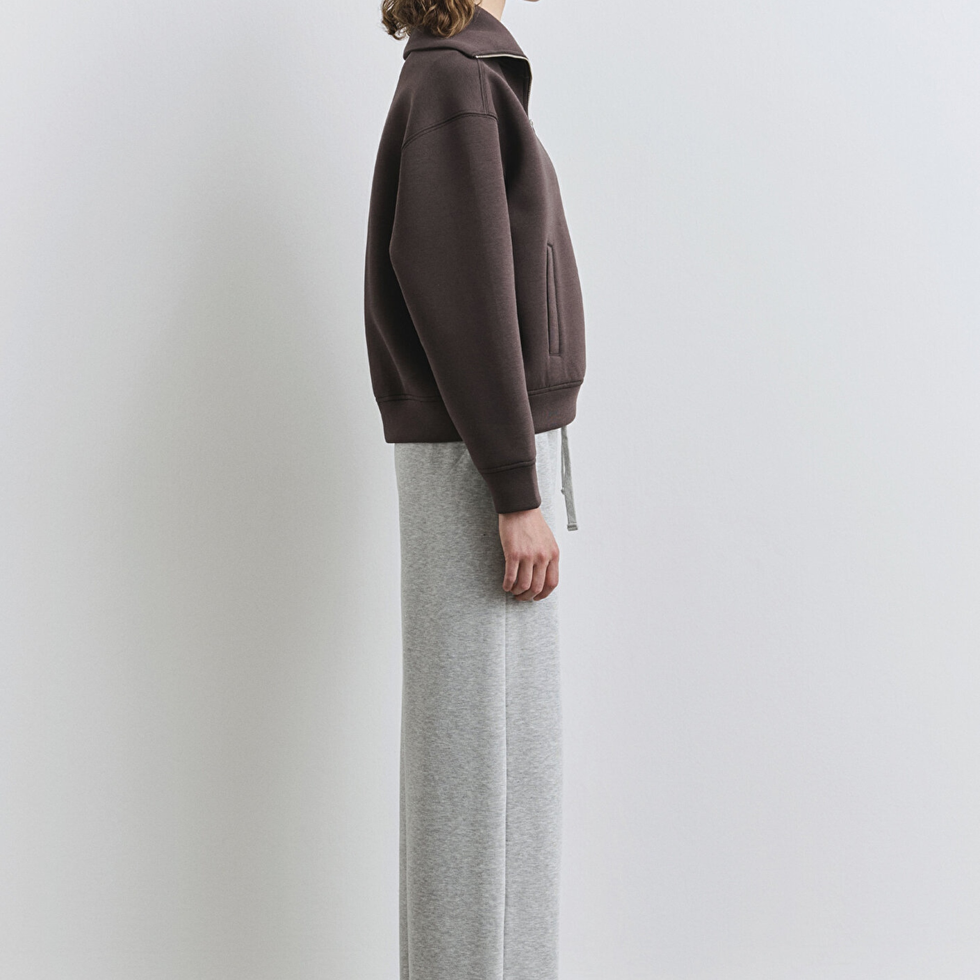 Mavi Sporty Lux Fermuarlı Kahverengi Sweatshirt 1S10295-70236