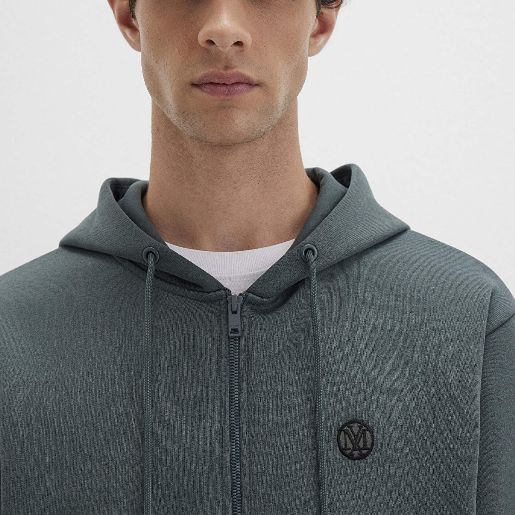 Mavi Mavi Logolu Kapüşonlu Fermuarlı Yeşil Sweatshirt 066979-71598