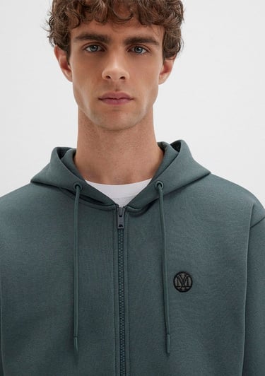  Mavi Mavi Logolu Kapüşonlu Fermuarlı Yeşil Sweatshirt 066979-71598