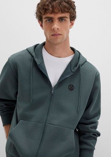  Mavi Mavi Logolu Kapüşonlu Fermuarlı Yeşil Sweatshirt 066979-71598