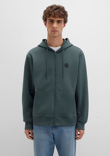  Mavi Mavi Logolu Kapüşonlu Fermuarlı Yeşil Sweatshirt 066979-71598