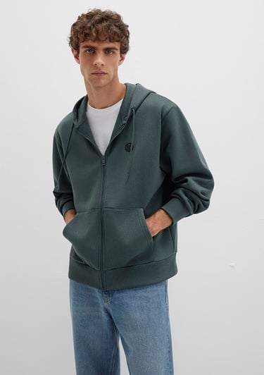  Mavi Mavi Logolu Kapüşonlu Fermuarlı Yeşil Sweatshirt 066979-71598