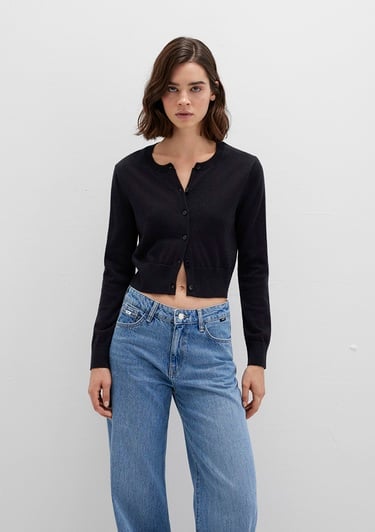  Mavi Siyah Hırka Fitted / Vücuda Oturan Kesim 1710722-900