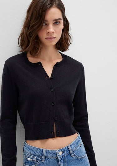  Mavi Siyah Hırka Fitted / Vücuda Oturan Kesim 1710722-900